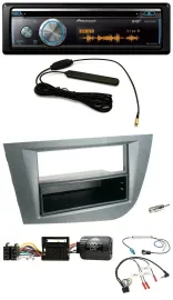 Pioneer CD USB Bluetooth DAB Lenkrad Autoradio für Seat Leon 2005-2010 dunkelgra