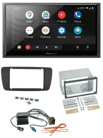 Pioneer USB 2DIN DAB MP3 Bluetooth Autoradio für Seat Ibiza ab 08 azabacheschwar