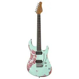 Электрогитара Fame Audio Custom ST RW Worn Mint Over Paisley