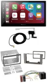 Pioneer USB Bluetooth DAB MP3 2DIN Autoradio für Iveco Daily 2006-2014 silber