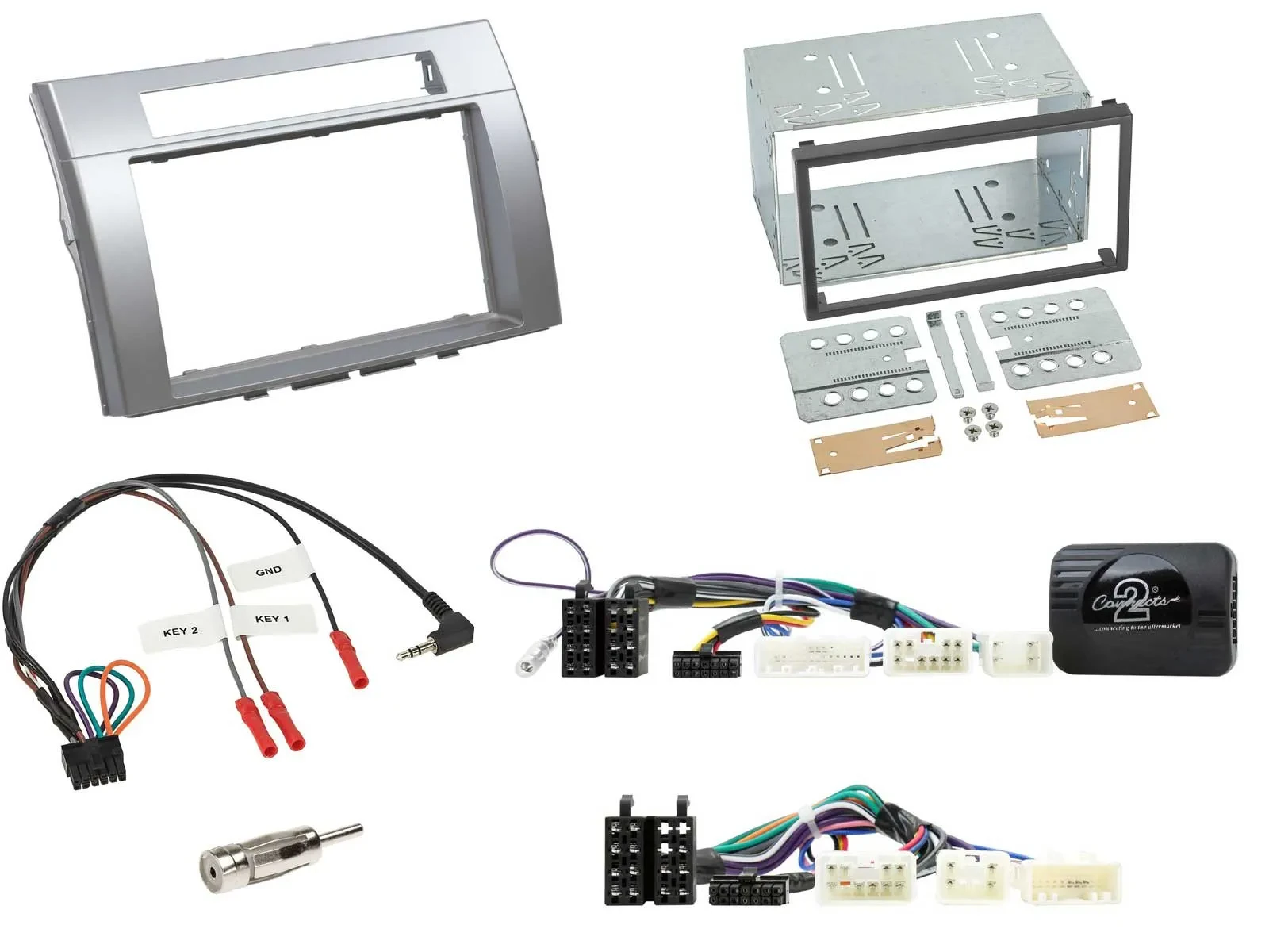 Radioset Lenkradadapter Doppel DIN Autoradio für Toyota Corolla Verso 2006-2009