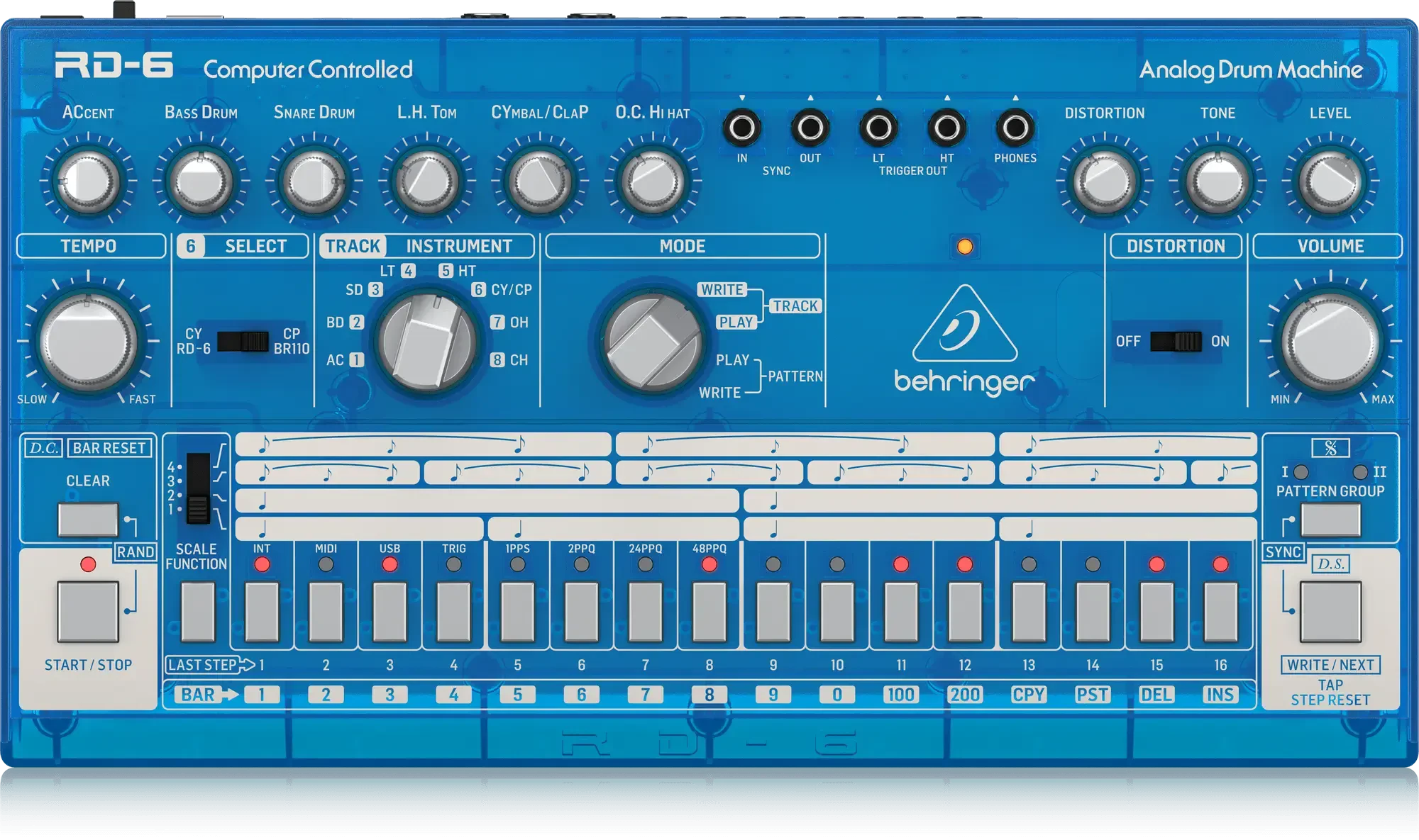 Драм-машина аналоговая Behringer RD-6-BB Blue