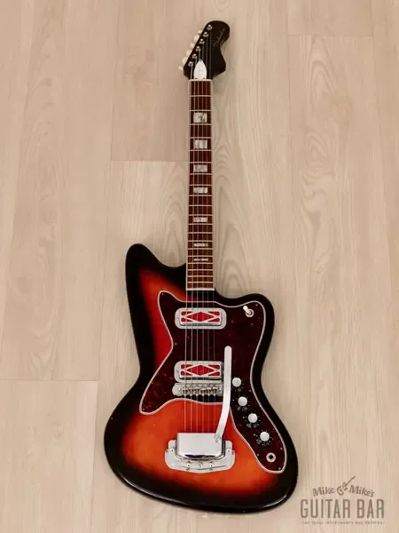 Электрогитара Silvertone Silhouette 14781 SS Red Sunburst w/gigbag USA 1967