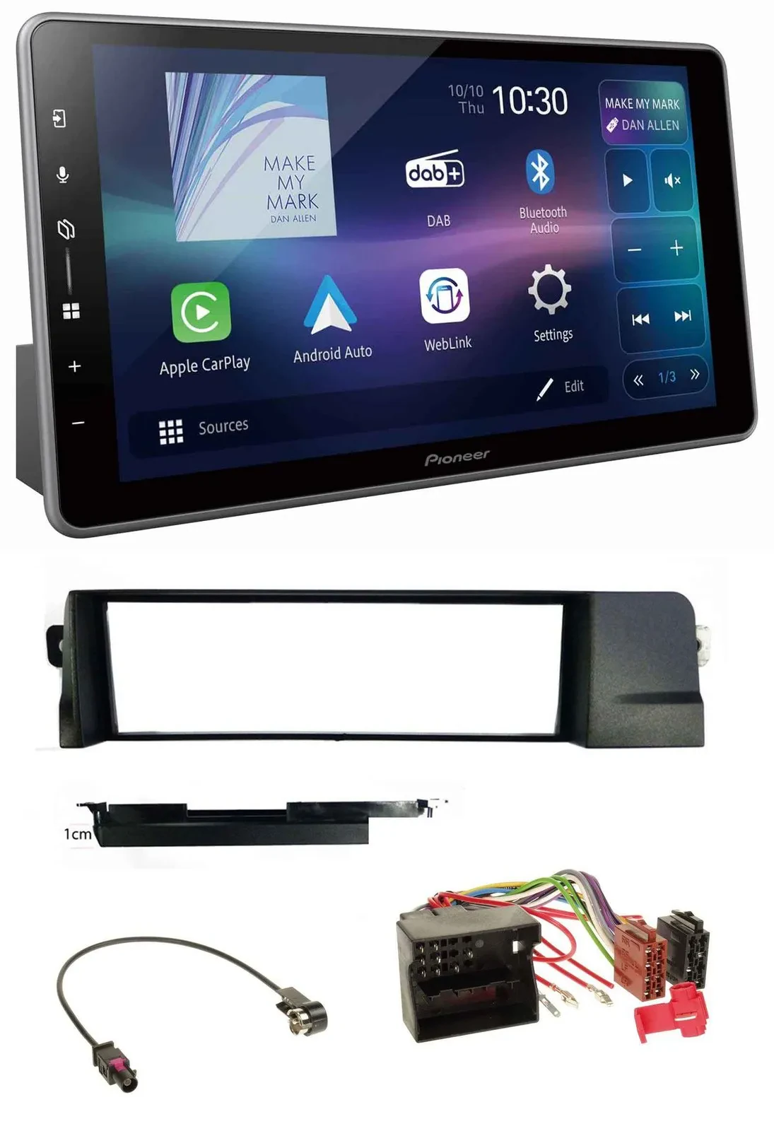 Pioneer Bluetooth USB DAB MP3 Autoradio für BMW 3er E46 Profiversion Quadlock