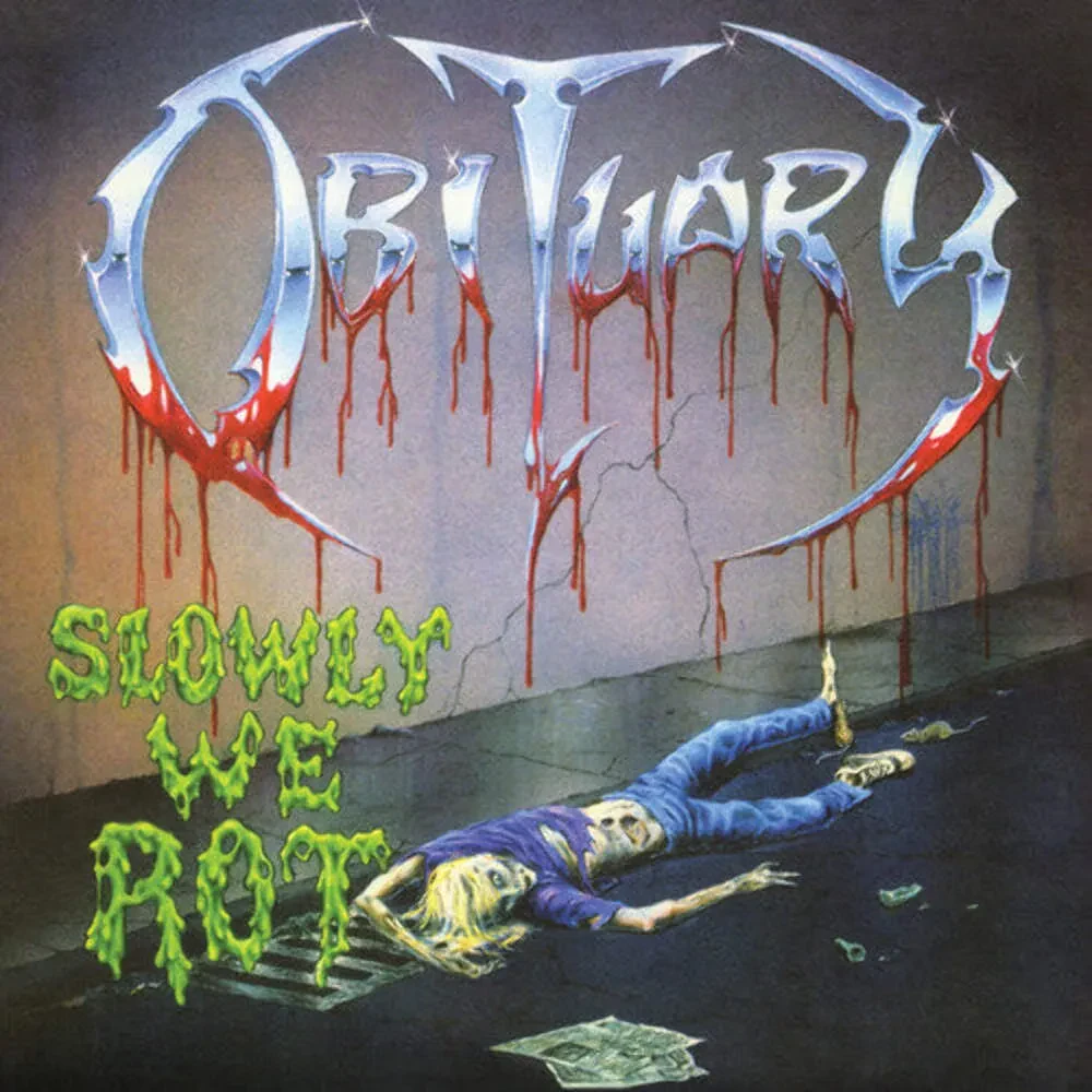 Виниловая пластинка Obituary - Slowly We Rot [Corpse Blue with Blood Splatter Vinyl] NEW Vinyl LP