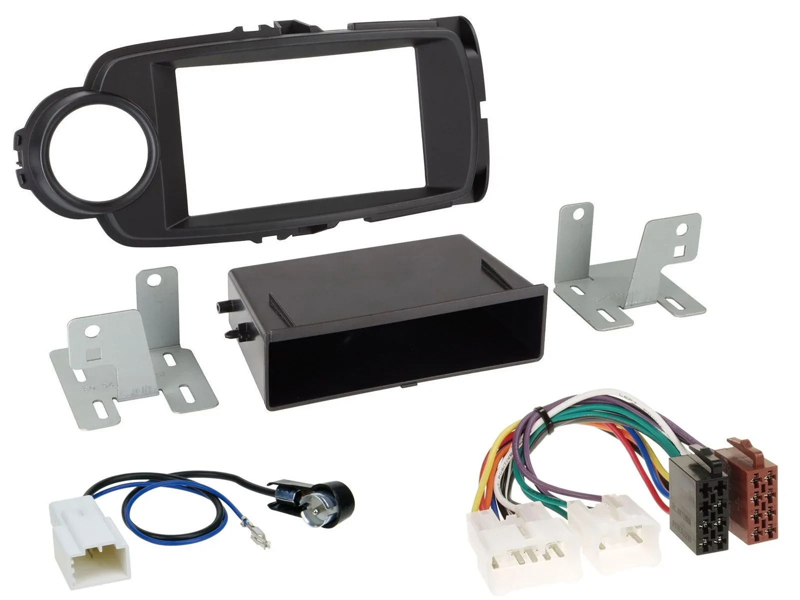 Einbauset DIN Autoradio für Toyota Yaris (11-14) - schwarz