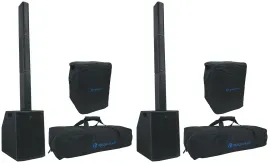 (2) Rockville TITAN ARRAY SYSTEM Wireless Linking Column Array Speakers + Subs