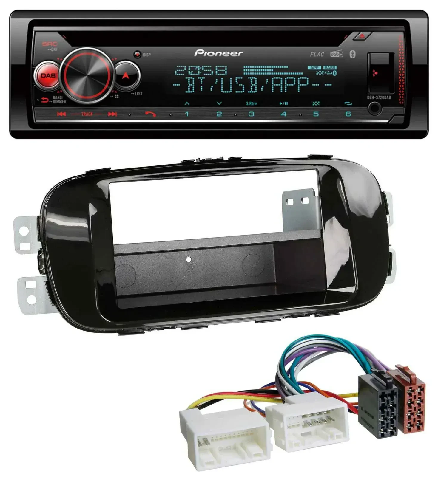 Автомагнитола для Kia Soul PS Pioneer MP3, DAB, CD, Bluetooth, USB черный (piano black)