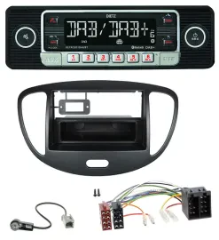 Dietz USB DAB MP3 Bluetooth Autoradio für Hyundai i10 (2008-2013) schwarz