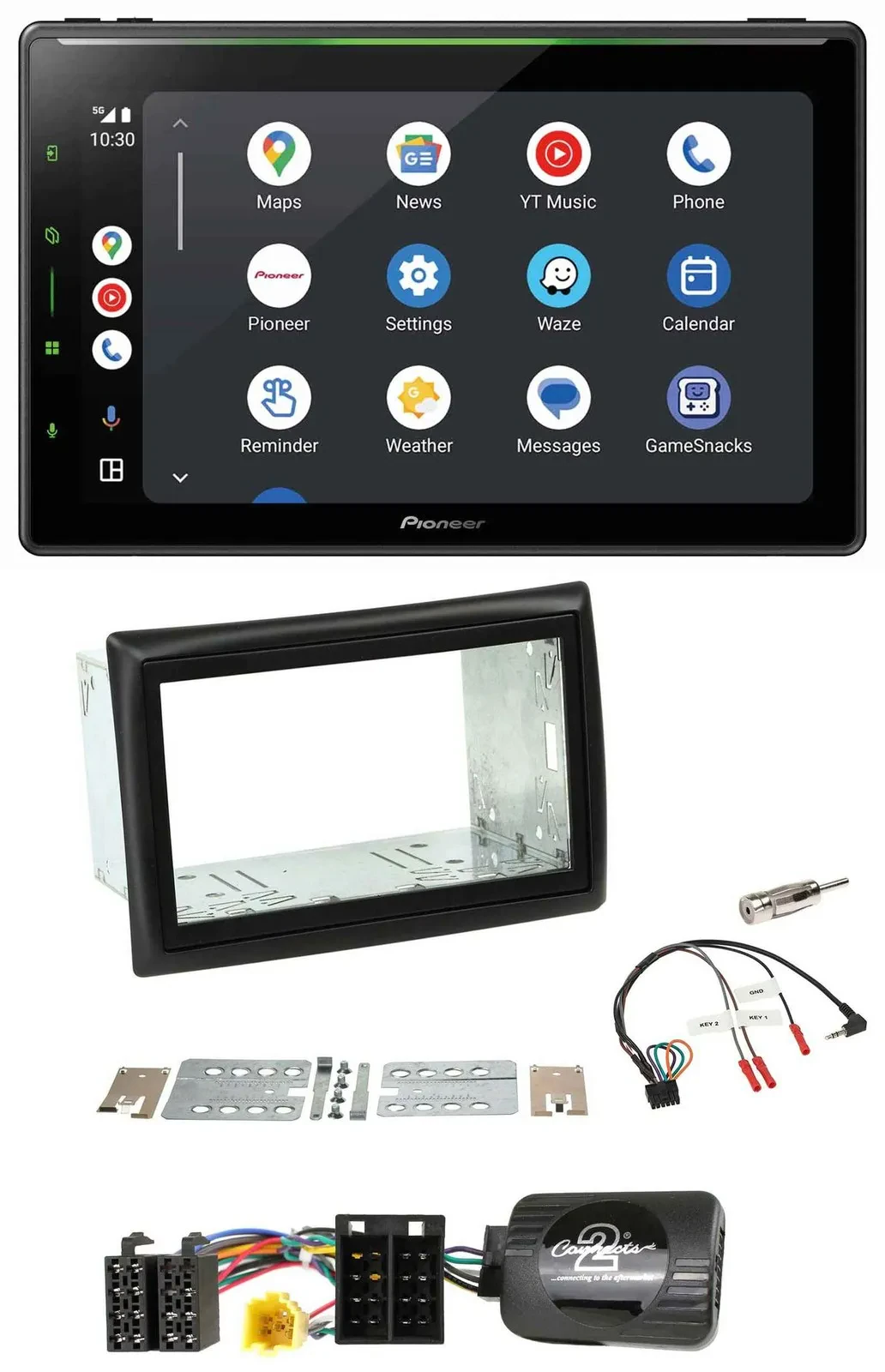 Pioneer 2DIN Lenkrad USB Bluetooth DAB Autoradio für Renault Megane II 2005-2008