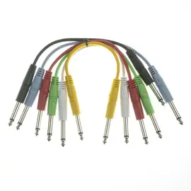 Патч-кабель инструментальный Music Store Basic Standard Mono Patch Cable 0.15 м (6 штук)