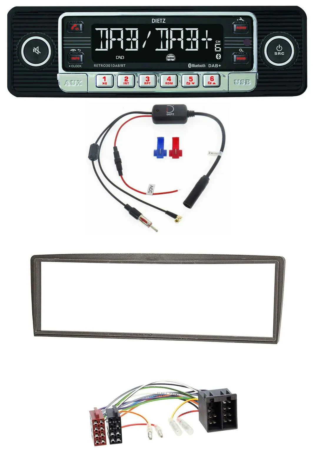 Dietz MP3 DAB Bluetooth USB Autoradio für Alfa Romeo GTV (ab 2004)