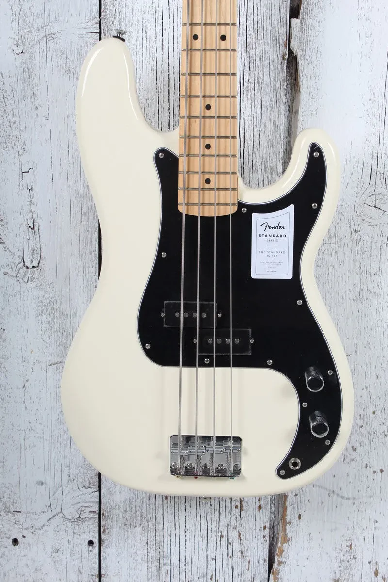 Fender Standard Precision Bass 4 String Electric Bass Guitar Olympic White