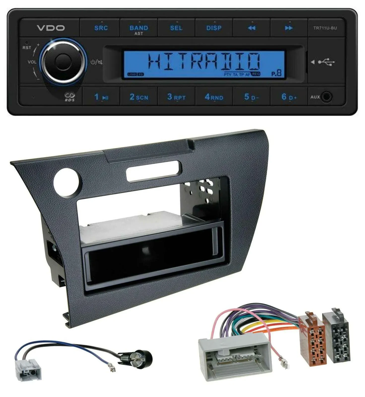 VDO AUX 1DIN MP3 USB Autoradio für Honda CR-Z (ZF1, ab 2010)