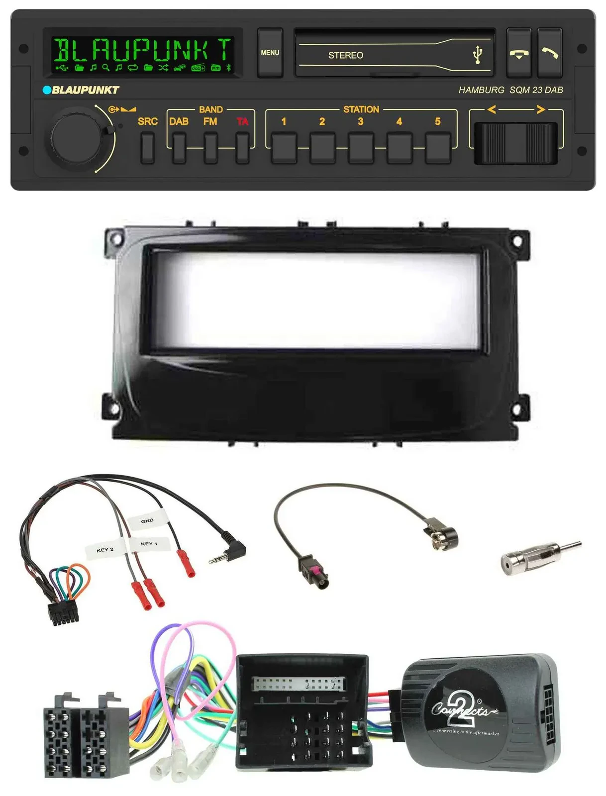 Blaupunkt USB DAB Bluetooth Lenkrad Autoradio für Ford Mondeo S-Max Can-Bus 07-1