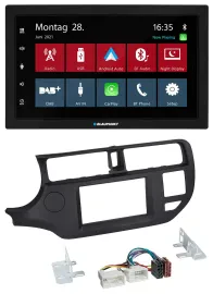 Blaupunkt MP3 Bluetooth DAB 2DIN USB Autoradio für Kia Rio 11-14 UB schwarz