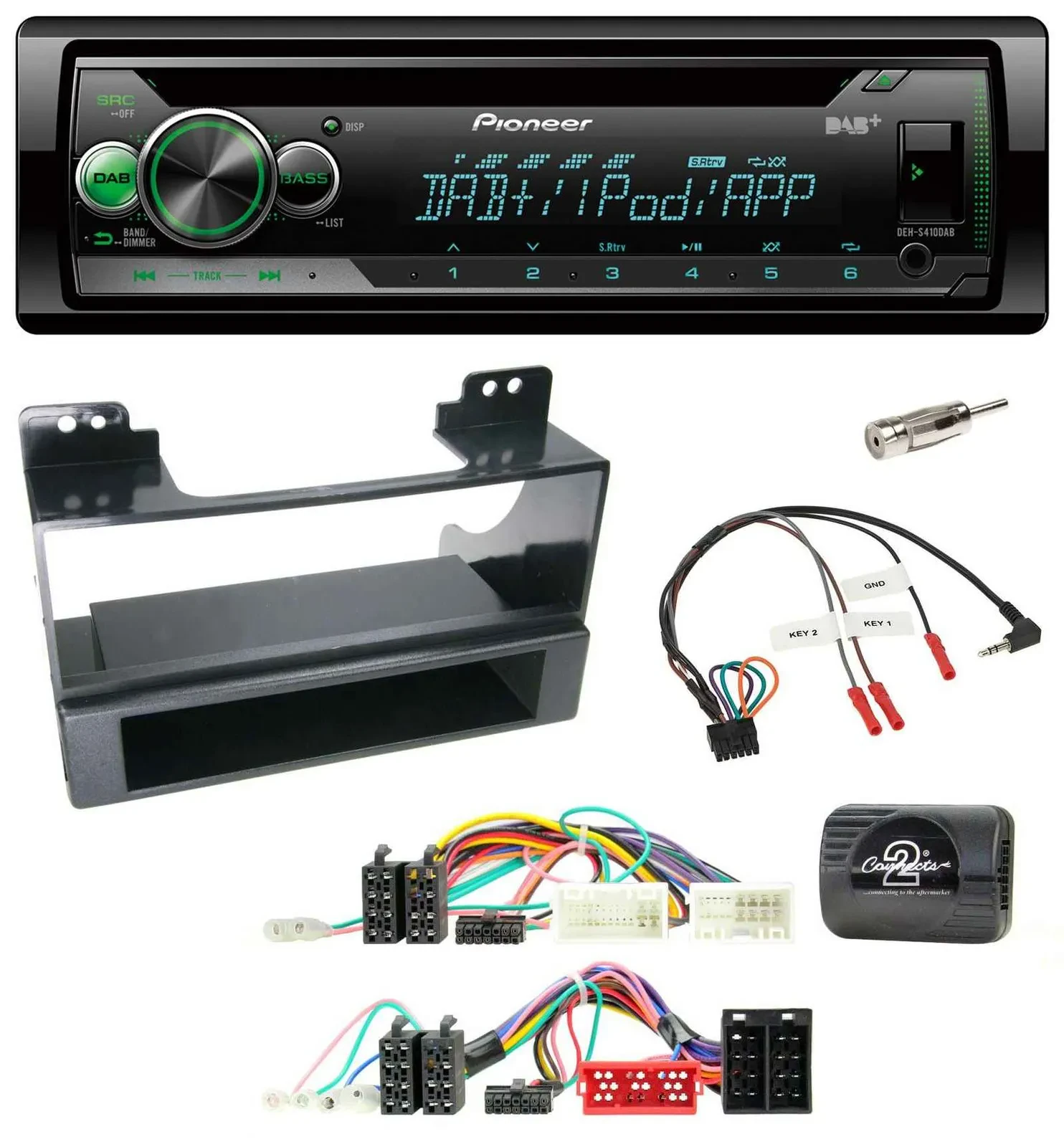 Автомагнитола Pioneer USB MP3 DAB CD для KIA Carnival II (VQ) 2006–2011 с поддержкой кнопок на руле