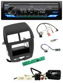 JVC Bluetooth DAB USB Lenkrad Autoradio für Mitsubishi ASX 2010-2014