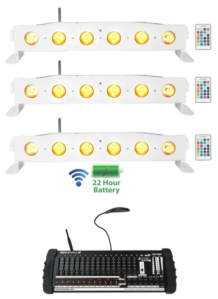 Светодиодный прибор Rockville BEST STRIP 60 White с DMX-контроллером (3 штуки)