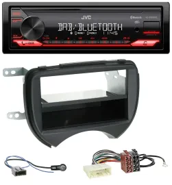JVC Bluetooth USB DAB MP3 Autoradio für Nissan Micra K13 10-13 schwarz
