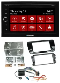 Blaupunkt MP3 DVD Bluetooth DAB 2DIN USB Autoradio für Seat Ibiza ab 08 Klavierl