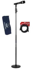 AKG D5 Handheld Microphone Dynamic Supercardioid Mic+Round Base Stand+Cable