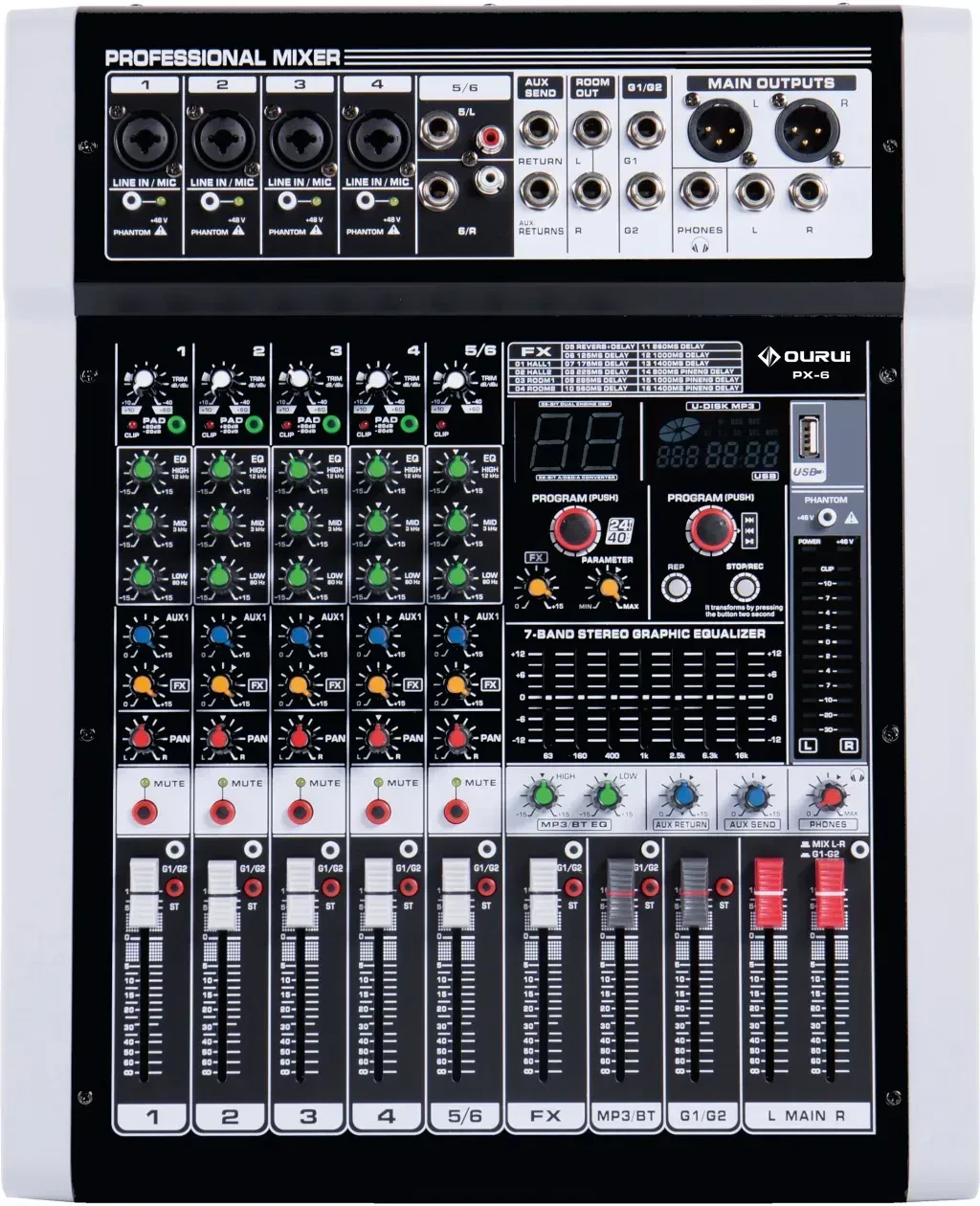 Аналоговый микшер LAudio PX-6