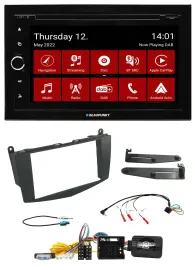 Blaupunkt 2DIN Lenkrad Bluetooth USB TMC DAB Navigation für Mercedes C-Klasse 07