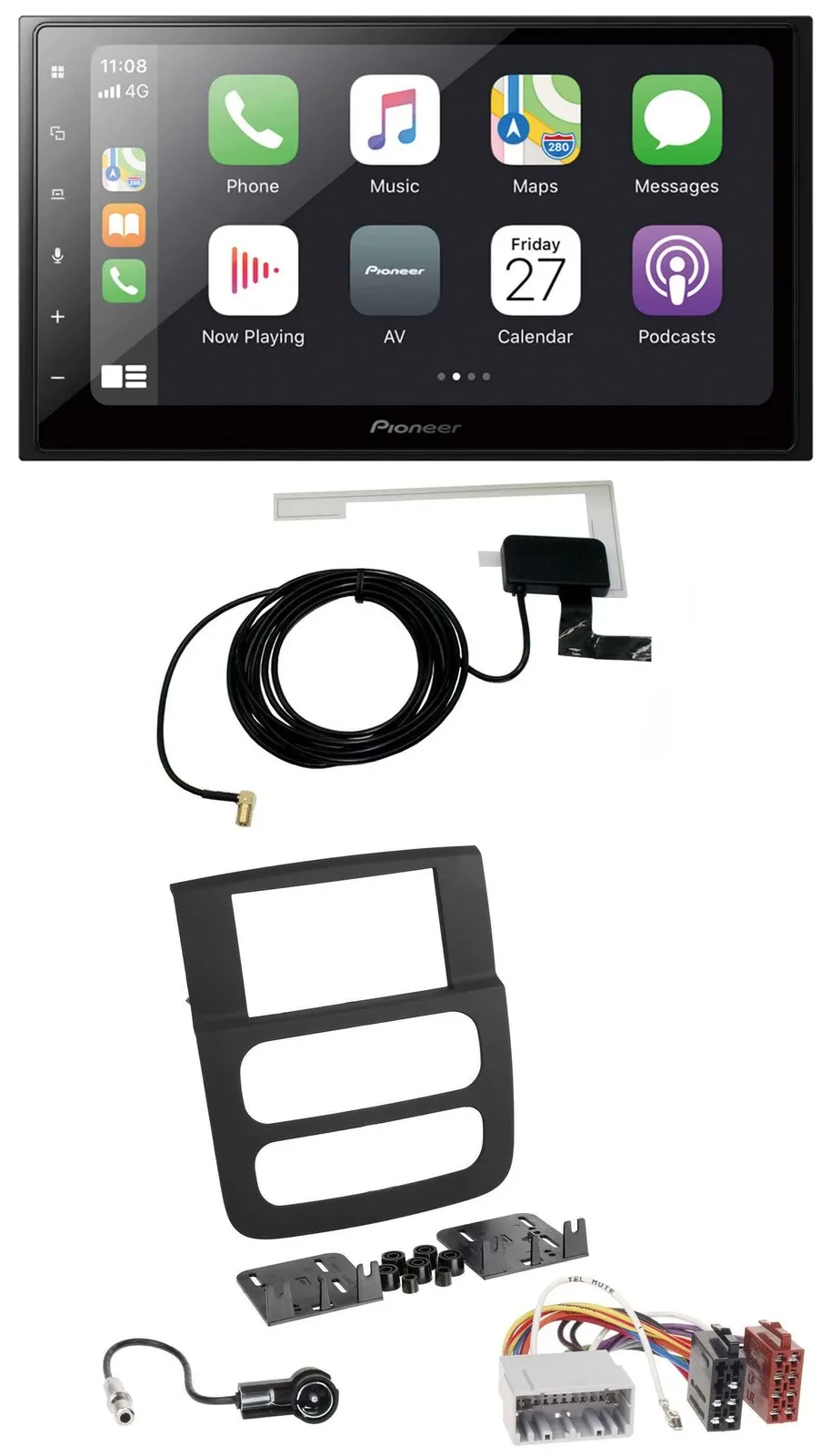 Pioneer USB MP3 2DIN Bluetooth DAB Autoradio für Dodge RAM (2002-2006)