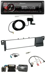 Pioneer 1DIN MP3 DAB USB Lenkrad Autoradio für BMW 3er E46 2001-2007 Quadlock