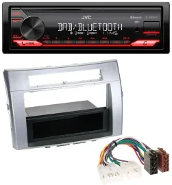 JVC Bluetooth USB DAB MP3 Autoradio für Toyota Corolla Verso 2004-2009 silber