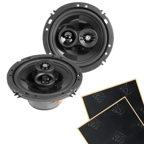 Memphis PRX603 6.5" Power Reference Coaxial Speakers + Sound Damping