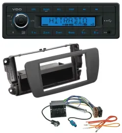 VDO AUX Bluetooth USB MP3 Autoradio für Seat Ibiza (ab 12) - tuam grey