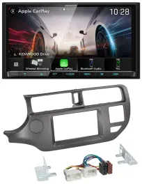 Автомагнитола Kenwood 2DIN USB DAB Bluetooth для Kia Rio UB 2011–2014, антрацит