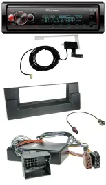 Автомагнитола Pioneer Bluetooth DAB USB MP3 1-DIN для BMW X5 E53/5 Series E39 (активная система)