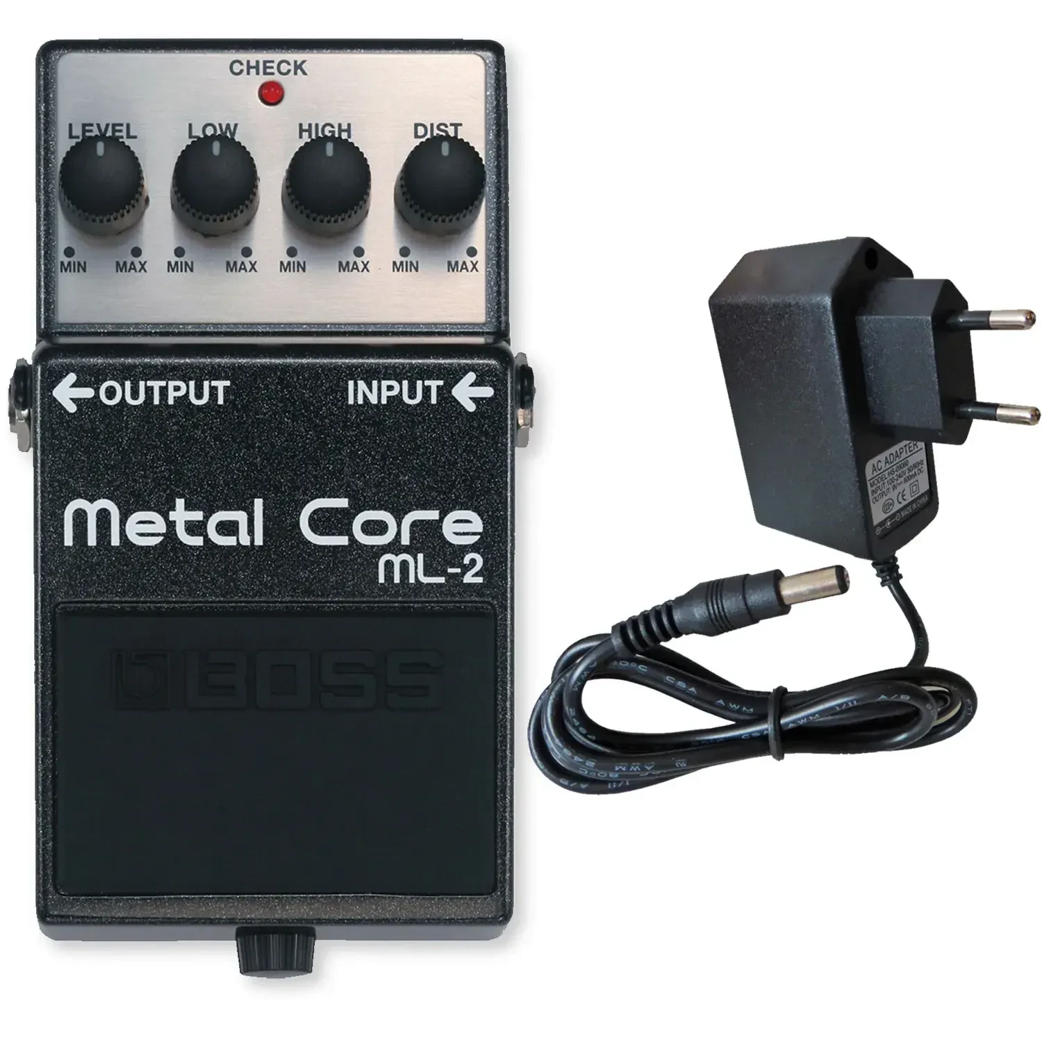 Педаль эффектов для электрогитары BOSS ML-2 Metal Core с блоком питания