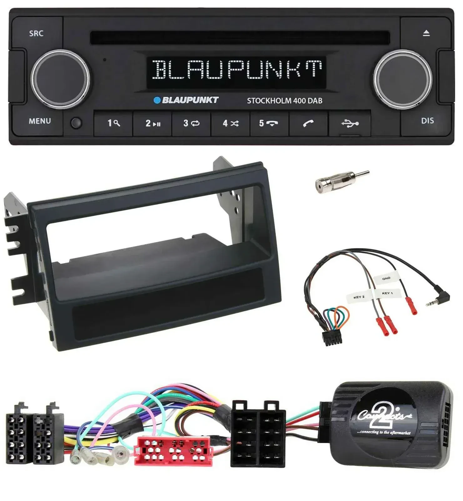 Blaupunkt Lenkrad Bluetooth DAB CD USB Autoradio für Kia Soul (2009-2011)