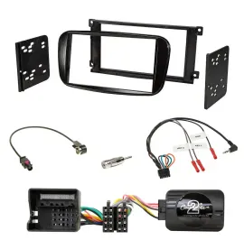 Radioset Lenkradadapter Doppel DIN Autoradio für Ford Mondeo 07-14 S-Max glänz.