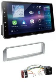 Автомагнитола Pioneer Bluetooth USB DAB MP3 для Alfa Romeo 147/GT, серебристо-серый