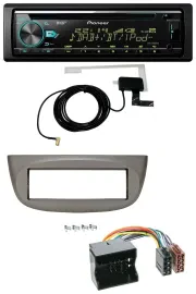 Pioneer MP3 AUX CD USB DAB Autoradio für Renault Twingo 07-14 beige-grau