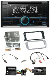 Kenwood CD 2DIN DAB USB Lenkrad Bluetooth Autoradio für Ford Galaxy C Max Focus