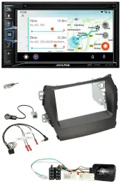 Alpine Bluetooth TMC USB DAB 2DIN Lenkrad Navigation für Hyundai Santa Fe ab 201