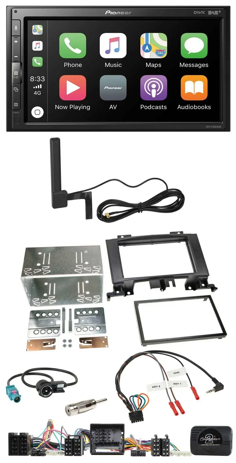 Автомагнитола для Mercedes Sprinter Pioneer 2-DIN USB Bluetooth DAB с поддержкой управления на руле