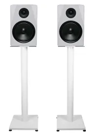 Pair Rockville APM8W 8" 500 Watt Powered USB Studio Monitor Speakers+29" Stands