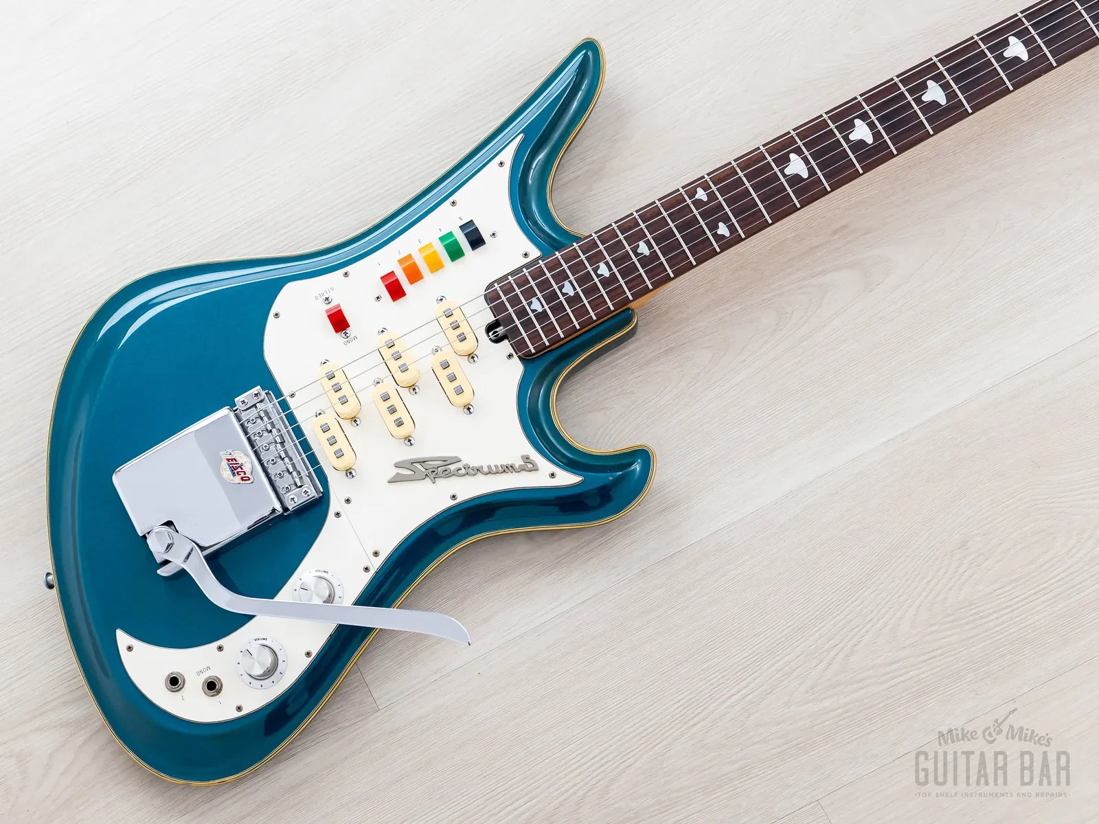 1990s Teisco Spectrum 5 Vintage Reissue Guitar Metallic Blue, Kawai
