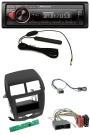 Pioneer MP3 DAB 1DIN AUX USB Autoradio für Mitsubishi ASX (2010-2014)