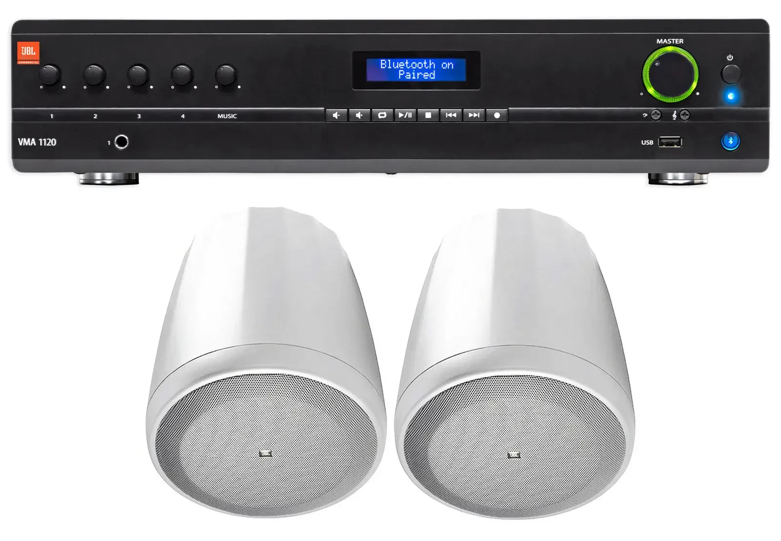 Потолочная акустика JBL Control 65P/T White с усилителем (пара)