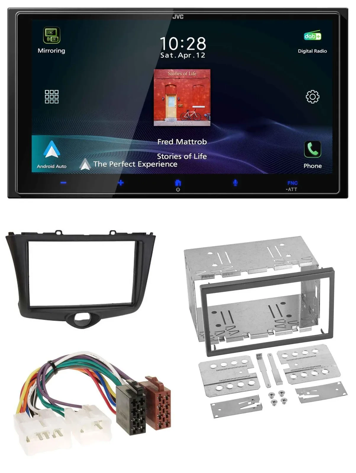 JVC USB Bluetooth 2DIN DAB MP3 Autoradio für Toyota Yaris (2003-2005)