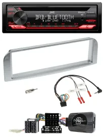 Автомагнитола JVC для Alfa Romeo GT/147 (2007–2010) CD, DAB, USB, Bluetooth, серебристо-серый