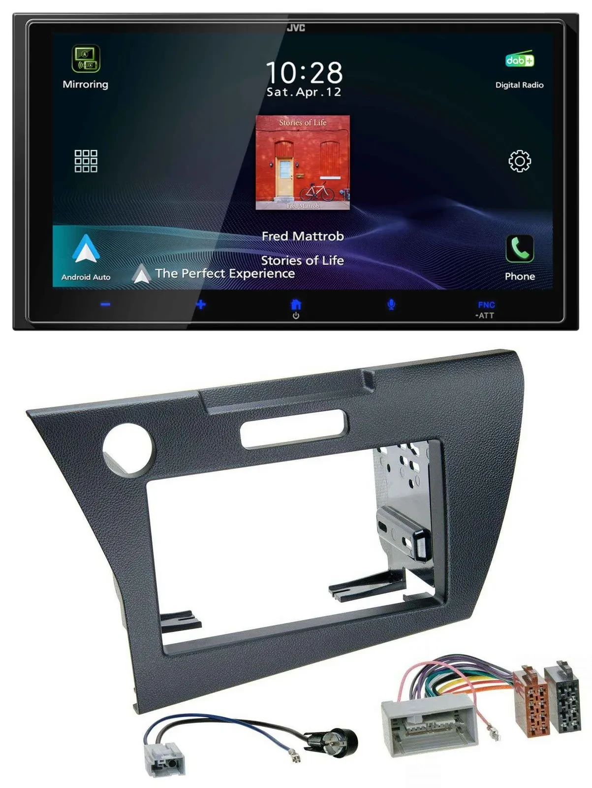 JVC USB Bluetooth 2DIN DAB MP3 Autoradio für Honda CR-Z (ab 2010)